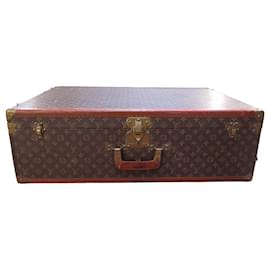 Louis Vuitton-VINTAGE VALISE LOUIS VUITTON ALZER 80 EN TOILE MONOGRAM M21222 LUGGAGE-Marron