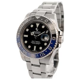 Rolex-Rolex watch 11671 BATMAN GMT-MASTER II OYSTER PERPETUAL AUTOMATIC 40 MM WATCH-Silvery