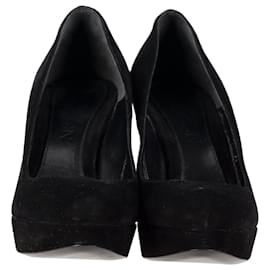 Alexander Mcqueen-Sapatos Alexander McQueen em camurça preta-Preto