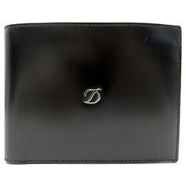 NEW ST DUPONT WALLET BLACK LEATHER WALLET NEW LEATHER WALLET Black