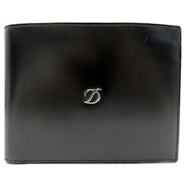 St Dupont-NEW ST DUPONT WALLET BLACK LEATHER WALLET NEW LEATHER WALLET-Black