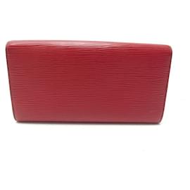 Louis Vuitton-LOUIS VUITTON SARAH WALLET EPI LEATHER M63577 RED RED LEATHER WALLET-Red