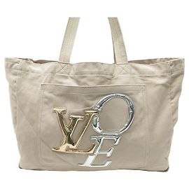 BOLSA LOUIS VUITTON CABAS M95465 ESTA É A LONA DO AMOR QUE É AMOR TOTE BAG Bege