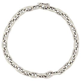 Hermès PULSERA DE CADENA MINI ANCLA VINTAGE HERMES DE PERCIN T19 en plata 925 plata Plata