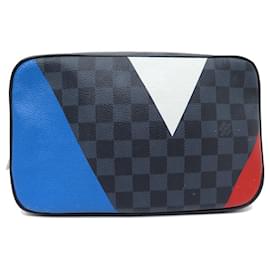 Louis Vuitton-Louis Vuitton Toiletry pouch pouch N41608 CHECKED COBALT AMERICA'S CUP 2017 POUCH-Navy blue