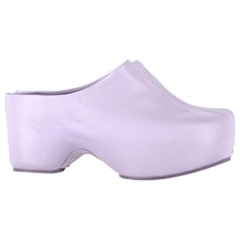 Givenchy-Givenchy Platform Clogs in Lilac Leather-Purple