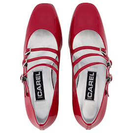 Carel-Kina Babies in Red Patent Leather-Red