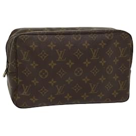 Louis Vuitton-Toilette Trousse Monogram Louis Vuitton 28 Pochette M47522 Auth LV 55785-Monogramme