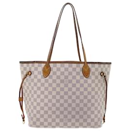 Louis Vuitton-Bolsa LOUIS VUITTON Damier Azur Neverfull MM N41605 LV Auth yk8704-Outro