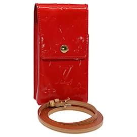 Louis Vuitton-Portasigarette LOUIS VUITTON Monogram Vernis Verde Rosso M91155 LV Aut 55651-Rosso