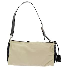 Prada-PRADA Shoulder Bag Nylon Beige Auth ar10308-Beige