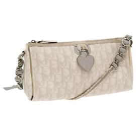 Christian Dior-Christian Dior trotter romantic Shoulder Bag PVC Leather Beige Auth 56076-Beige