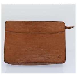 Louis Vuitton-LOUIS VUITTON Epi Wallet Clutch Bag 3Set Brown White LV Auth bs8652-Brown,White