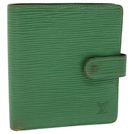 Louis Vuitton-LOUIS VUITTON Epi Porte Billets Carteira Bifold Compacta Verde M63554 Autenticação de LV 55811-Verde