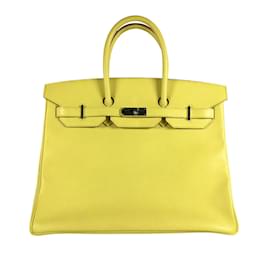 Hermès-HERMES Sacs à main Birkin 35-Jaune
