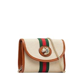 Gucci-GUCCI Handbags Ophidia Chain Wallet-Brown