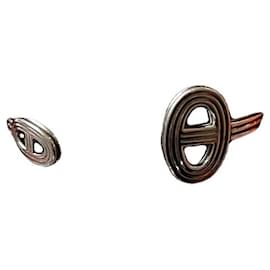 Hermès-Chaine D´ancre 24, 2 motivos, Dinero 925-Plata