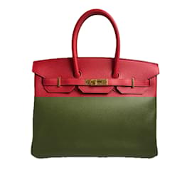 Hermès-HERMES Sacs à main Birkin 35-Rouge