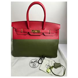 Hermès-HERMES Sacs à main Birkin 35-Rouge