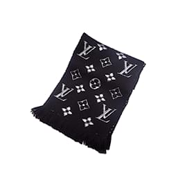 Louis Vuitton-Louis Vuitton logomania shine scarf-Black