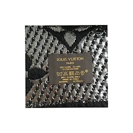 Louis Vuitton-Louis Vuitton logomania brillo bufanda-Negro