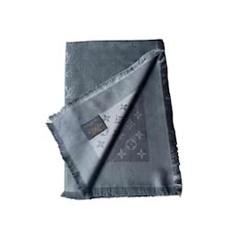 Louis Vuitton-Scialle classico monogramma Louis Vuitton-Grigio
