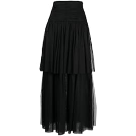 Chanel-Chanel Black Tulle Skirt-Black