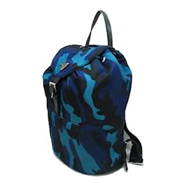 Prada-Tessuto Camouflage Rucksack Backpack 257061.0-Blue