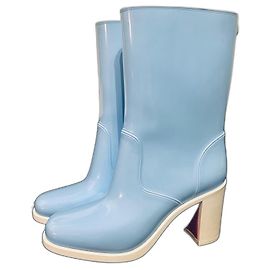 Christian Louboutin Loubirain 70 Bottines Bleu Clair Bleu Bleu clair