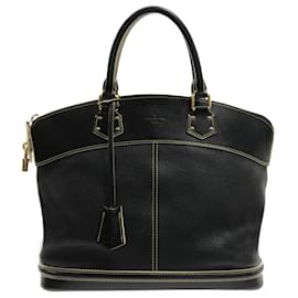 Louis Vuitton-Louis Vuitton Black Suhali Lockit MM-Black