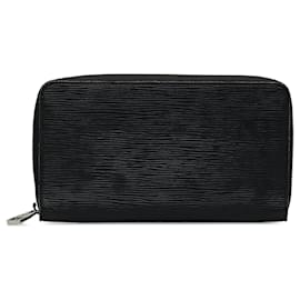 Louis Vuitton-Louis Vuitton Black Epi Zippy Long Wallet-Black