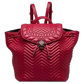 Bulgari Bvlgari Pink Matelasse Serpenti Forever Backpack Pink