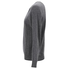 Ami Paris-Ami Paris Sweater in Dark Grey Wool-Grey