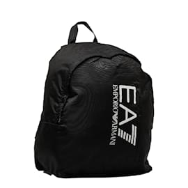 Armani-Logo Nylon Backpack 275667-Black