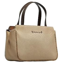 Burberry-Canvas Handbag-Brown
