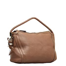 Gucci-Bella Hobo-Tasche aus Leder 269949-Braun