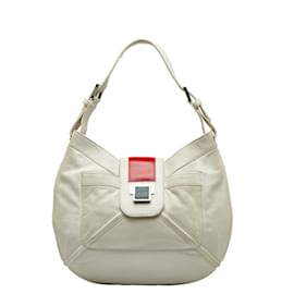 Loewe-Leather Shoulder Bag-White