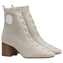 Hermès Hermes Volver 60 Botines nocciola/blanc Blanco
