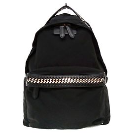 Stella Mc Cartney Stella McCartney Falabella Go-Rucksack mit Logo Schwarz