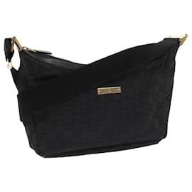 Gucci-gucci GG Canvas Shoulder Bag black 019 0433 auth 56218-Black
