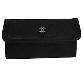 Chanel-Bolso CHANEL Matelasse Cuero Negro CC Auth bs9175-Negro