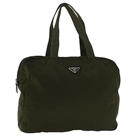 Prada-PRADA Hand Bag Nylon Khaki Auth bs9013-Khaki