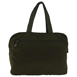 Prada-PRADA Hand Bag Nylon Khaki Auth bs9013-Khaki