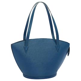 Louis Vuitton-LOUIS VUITTON Bolso de hombro de compras Epi Saint Jacques Azul M52275 LV Auth ki3628-Azul