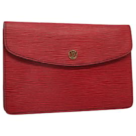 Louis Vuitton-LOUIS VUITTON Epi Montaigne Clutch Bag Red M52657 LV Auth ep1920-Red