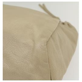 Prada-PRADA Hand Bag Leather Beige Auth fm2761-Beige