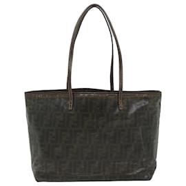 Fendi-FENDI Borsa tote in tela Zucca Marrone Auth bs9220-Marrone