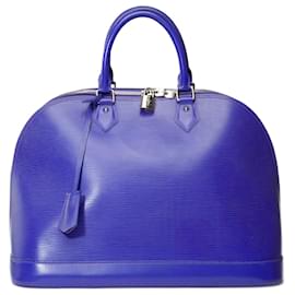Louis Vuitton-LOUIS VUITTON Alma Bag in Purple Leather - 101535-Purple