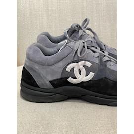 Chanel-CHANEL  Trainers T.eu 45 Suede-Grey