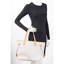 Louis Vuitton-Louis Vuitton Neverfull Damier Azur Toile enduite MM-Beige